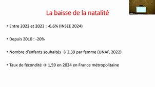 DFGSM2 UE Reproduction, Fertilité et Embryologie - Sophie Brouillet - Place de l'infertilité dans la baisse de natalité - 28/10/2025