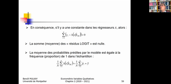 Econométrie des Variables Qualitatives - Cours 4 (15 janvier 2021)