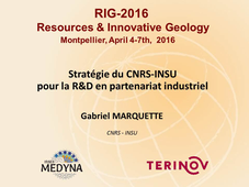 Resources & Innovative Geology 2016 : Gabriel Marquette