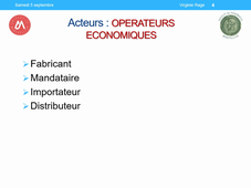 Différents acteurs et leurs obligations