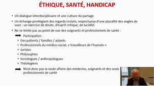 Scolarité / Société inclusive – J. BRINGER, Professeur émérite et membre de l'Académie de médecine