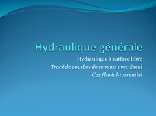 Résolution de courbe de remous fluviale-torrentielle