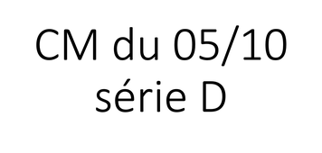 CM HLPH101 série D 05/10 13h15