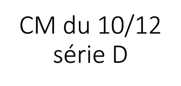 CM HLPH101 série D 10/12 08h00