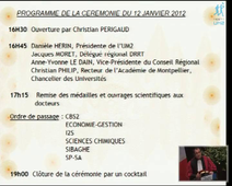 Remise des diplômes aux doctorants