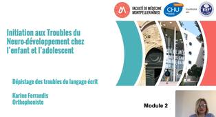 Outils de dépistage du trouble du langage écrit - K. Ferrandis, Orthophoniste