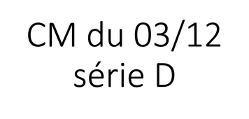 CM HLPH101 série D 03/12 08h00