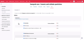 Moodle - Sauvegarder et restaurer un cours