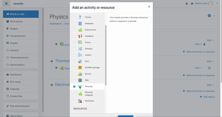 Illustration de l'intégration de Wooclap dans Moodle