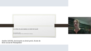 Les délais de recours en droit du travail - A. Lecoq Partie 2/3