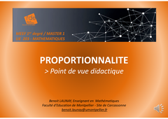 MEEF1_M1_FADH_UE203 CM Proportionnalité (partie didactique)