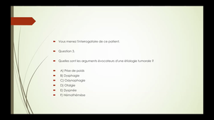 DFASM1 MID 03/02/2021	08:00	10:00	Trouble aigu de la parole et dysphonie- Pathologie des glandes salivaires. Tumeurs de la 	