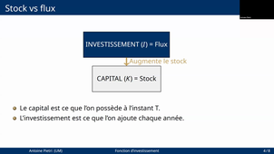 Capsule 2 : La fonction d'investissement