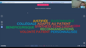 30/03/2021	14:00	16:00	Le raisonnement et la décision en médecine. La médecine fondée sur les preuves (Evidence Based Medicine, EBM). La décision médicale partagée.	ROUBILLE C. 	309	MIF