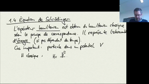 HLPH602 Mécanique quantique 2 - 1_4 Équation de Schrödinger