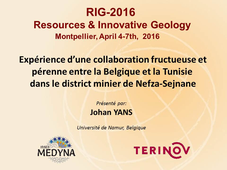 Resources & Innovative Geology 2016 : Johan Yans