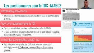 Outils de dépistage du trouble développemental des coordinations - E. MADIEU, Psychomotricien