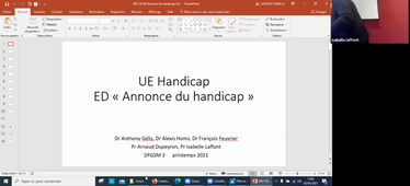 DFGSM3 ED Annonce du handicap, Pr Laffont, 5/5/2021