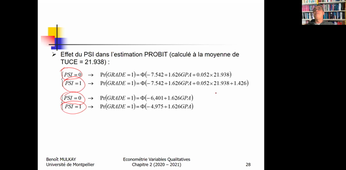 Econométrie des Variables Qualitatives - Cours 3