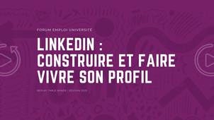 Forum Emploi Université | 2025 | Replay webinaire | LinkedIn : construire et faire vivre son profil