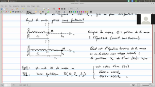 CM : oscillateurs harmoniques : ex. masse liée à un ressort idéal