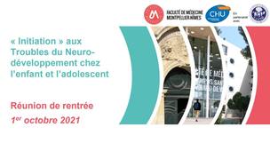 Rentrée 1er octobre - DU Initiation aux TND chez l'enfant et l'adolescent : abords cliniques, thérapeutiques et pédagogiques (e-learning)