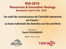 Resources & Innovative Geology 2016 : David Dessandier