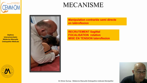 Manipulation Jonction cervicothoracique en décubitus lateral dite en   MANDOLINE