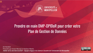 Prendre en main DMP-OPIDoR pour créer votre Plan de Gestion de Données.mp4