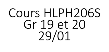 CM HLPH206S groupes 19 et 20 29/01 13h15