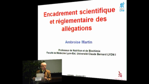 Congrès Biotrace 2011 : conférence d'Ambroise Martin.