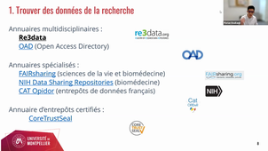 Trouver, réutiliser et déposer des données de la recherche : les entrepôts de données