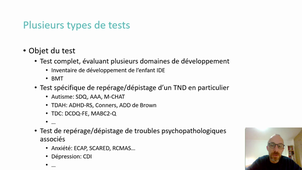 Illustration concrète de l'usage de tests en routine – V. HENRY, Pédopsychiatre