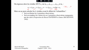Econométrie (M1) - Cours 17