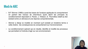 Exemple de prise en charge précoce : ABA – C. ALCARAZ, Psychologue