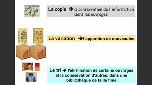 Agreg interne : évolution partie II A- Mécanismes de l'évolution : identification des forces évolutives