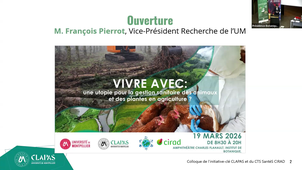 Introduction et Session 1 du Colloque Vivre avec : une utopie pour la gestion sanitaire des animaux et des plantes en agriculture ?