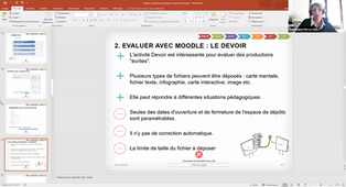 Webinaire aperçu des possibilités d'évaluation avec MOODLE