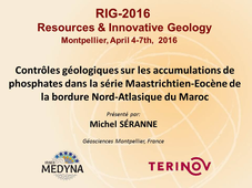 Resources & Innovative Geology 2016 : Michel Séranne