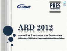 Accueil et Rencontre des Doctorants 2012