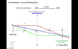 Lentille convergente Objet réel