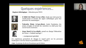 CM7 De l’exclusion à l’inclusion :  histoire de la scolarisation des élèves à besoins spécifiques Laure Ros