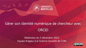 Gérer son identité numérique de chercheur avec ORCID