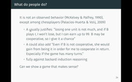 Microéconomie & Théorie des Jeux (Jeu du mille pattes)