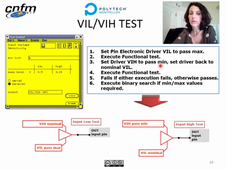 Parametric Test Methods and implementation on tester