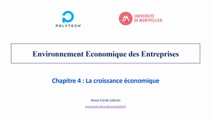 Cours Croissance économique - NUMERO 1