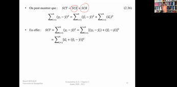 Econométrie (L3) - Cours 2 (11 janvier 2021)