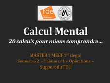 M1_UE203_Op1 - TD1 - Calcul mental - Vidéo-diaporama