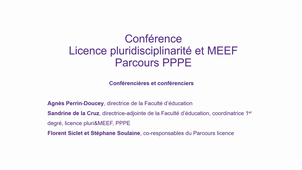 JPO - Licence pluridisciplinarité et MEEF parcours PPPE