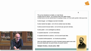 CM 2 S.WAGNON / LES PÉDAGOGIES ACTIVES ET ALTERNATIVES : HISTOIRE ET ACTUALITÉ